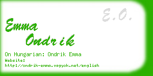 emma ondrik business card